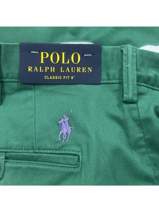 Polo Ralph Lauren Chino Shorts Mens 38 Green Classic Fit 6” Stretch - Picture 8 of 8